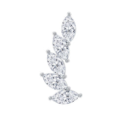 Marquise Diamond Crawler Earring for Helix Piercing
