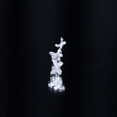 Diamond Butterfly Crawler Earring for Helix Piercing