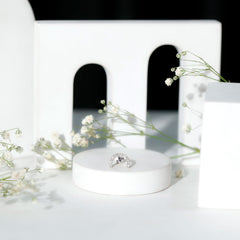 Certified Diamond Half Circle Earring for Piercing