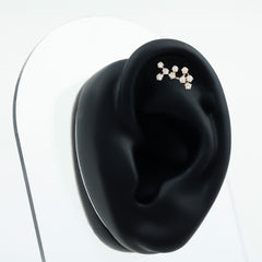Diamond Sagittarius Zodiac Earring for Helix Piercing