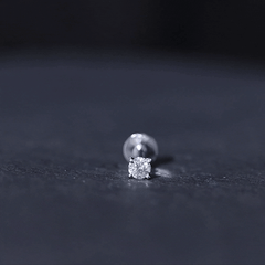 Minimalist Peg Head Set Diamond Nose Pin Stud