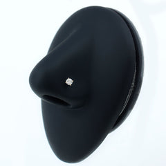 Minimalist Peg Head Set Diamond Nose Pin Stud