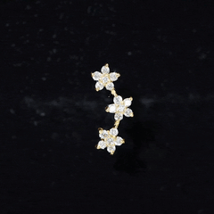 Helix Flower Crawler Earring with Diamond