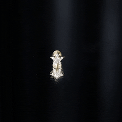 Minimal Diamond Star Celestial Earring for Helix Piercing
