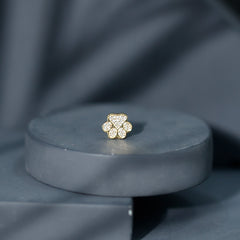 Certified Diamond Paw Cartilage Earring