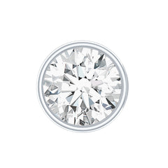 Bezel Set Diamond Solitaire Conch Earring