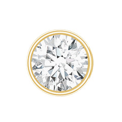 Bezel Set Diamond Solitaire Conch Earring