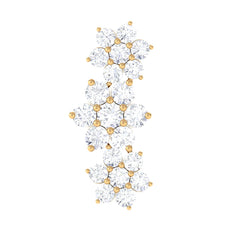 Certified Diamond Flower Crawler Cartilage Earring