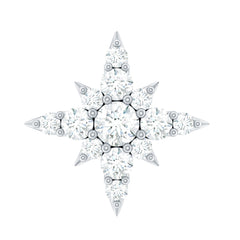 Sparkling Diamond Starburst Earring for Cartilage Piercing