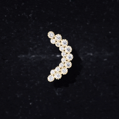 Diamond Curved Crawler Earring in Bezel Set