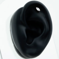 Marquise Diamond Solitaire Earring for Helix Piercing
