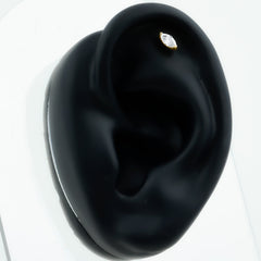 Marquise Diamond Solitaire Earring for Helix Piercing
