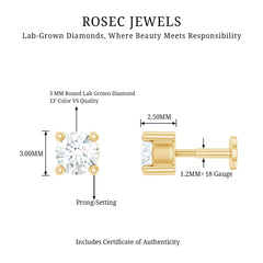 Minimalist Diamond Solitaire Tragus Earring