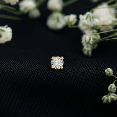 Minimalist Diamond Solitaire Earring for Tragus Piercing