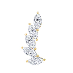 Marquise Diamond Crawler Earring for Helix Piercing