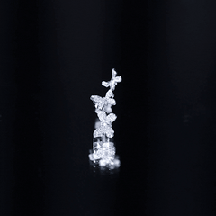 Diamond Butterfly Crawler Earring for Helix Piercing