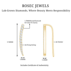 Graduated Style Diamond Climber Helix Earring