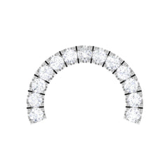 Certified Diamond Half Circle Earring for Piercing