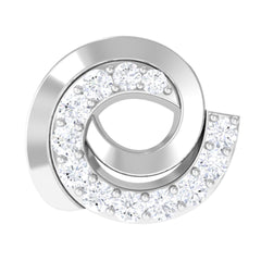 Certified Diamond Spiral Earring for Cartilage Piercing