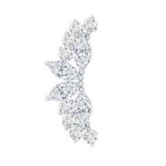 Unique Diamond Crawler Earring for Cartilage Piercing