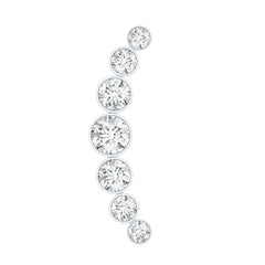 Graduated Diamond Crawler Helix Earring in Bezel Set