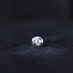 Classic Diamond Solitaire Helix Piercing Earring