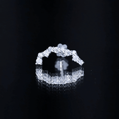 Certified Diamond Curved Crawler Earring for Women