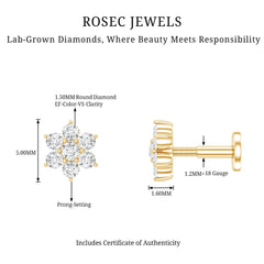 Simple Diamond Flower Cartilage Earring