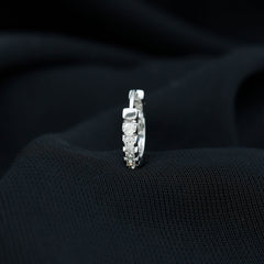 Certified Diamond Helix Huggie Hoop Earring