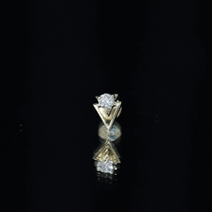 Simple Diamond Solitaire Triangle Cartilage Earring