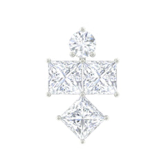 Princess Cut Diamond Helix Piercing Earring for Women