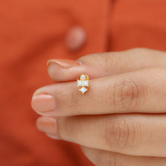 Princess Cut Diamond Helix Piercing Earring for Women