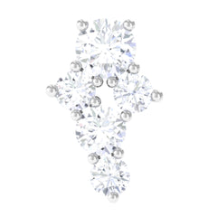 Certified Diamond Cluster Cartilage Piercing Earring