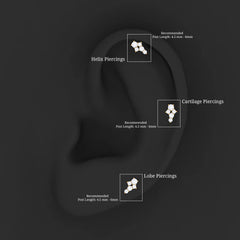 Certified Diamond Cluster Cartilage Piercing Earring