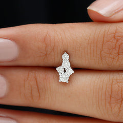 Certified Diamond Cluster Cartilage Piercing Earring