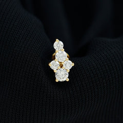 Certified Diamond Cluster Cartilage Piercing Earring