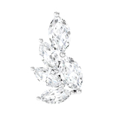 Nature Inspired Marquise Diamond Cluster Earring for Helix