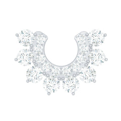 Real Diamond Horseshoe Earring for Helix Piercing