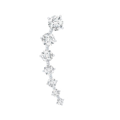 Brilliant Cut Diamond Ear Climber Earring for Helix Piercing