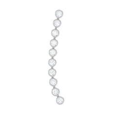 Diamond Ear Climber Earring for Cartilage Piercing