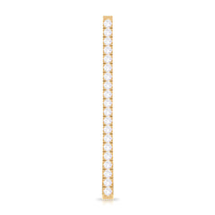 Pave Set Diamond Bar Ear Cuff No Piercing