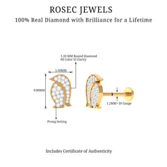 Cute Diamond Penguin Earring for Cartilage Piercing