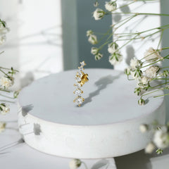 Graduated Style Diamond Ear Climber Earring