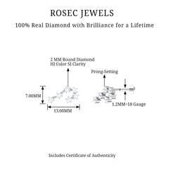 Diamond Cancer Zodiac Ear Crawler Earring