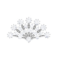 Unique Diamond Fan Cartilage Earring for Women