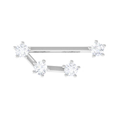 Certified Diamond Aries Zodiac Constellation Earring for Helix Piercing