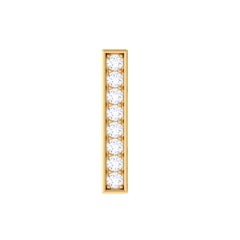 Minimalist Diamond Bar Earring for Helix Piercing