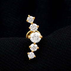 Graduated Style Diamond Crawler Earring for Women