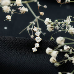 Graduated Style Diamond Crawler Earring for Women