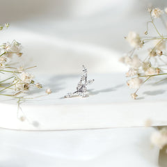 Womens Marquise Diamond Leaf Crawler Earring